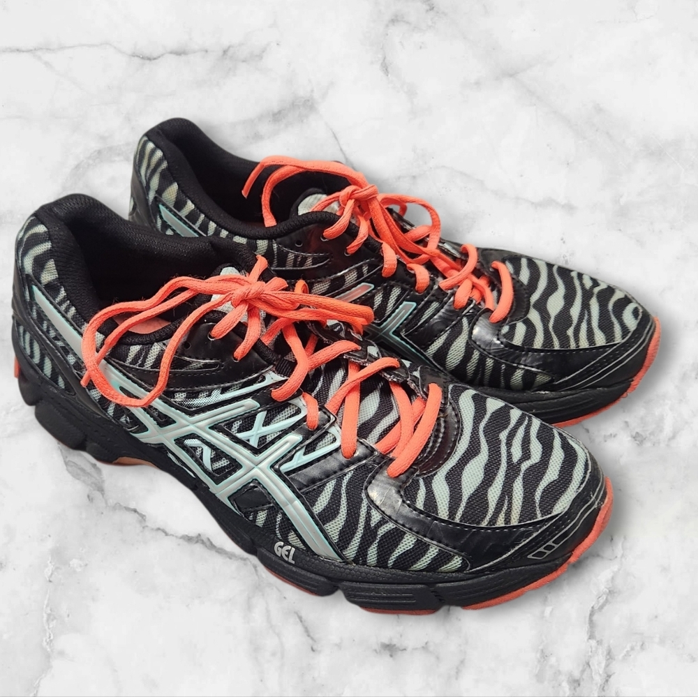 Asics Gel Duomax Running Shoes Zebra Gray White - Size 8.5